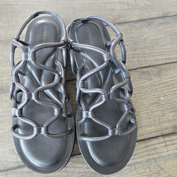 Aerosole Chaya Black Sandal Size 9M New - Picture 9 of 9